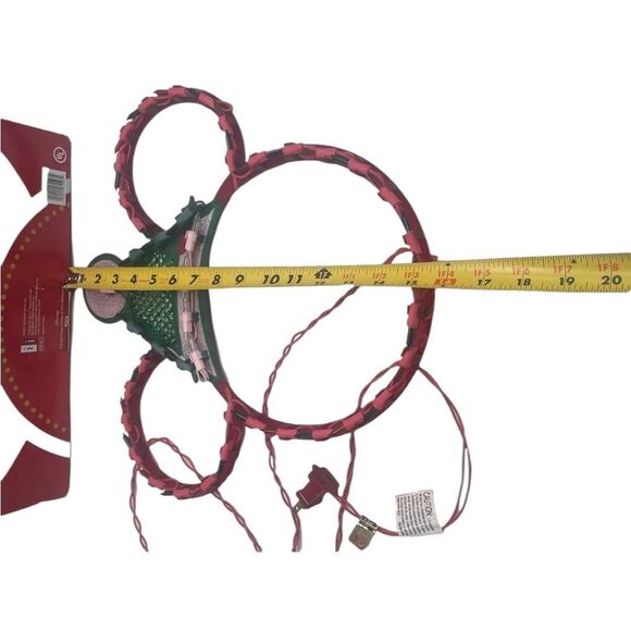 Rare Green/Red Lighted Mickey Mouse Disney Light Up Christmas Window Decor 2009 - Picture 7 of 16